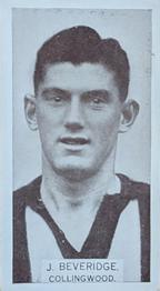 1933 Wills's Victorian Footballers (Small) #79 John Beveridge Front
